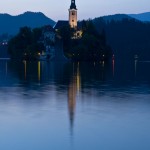 Lake Bled Chapel at Dusk